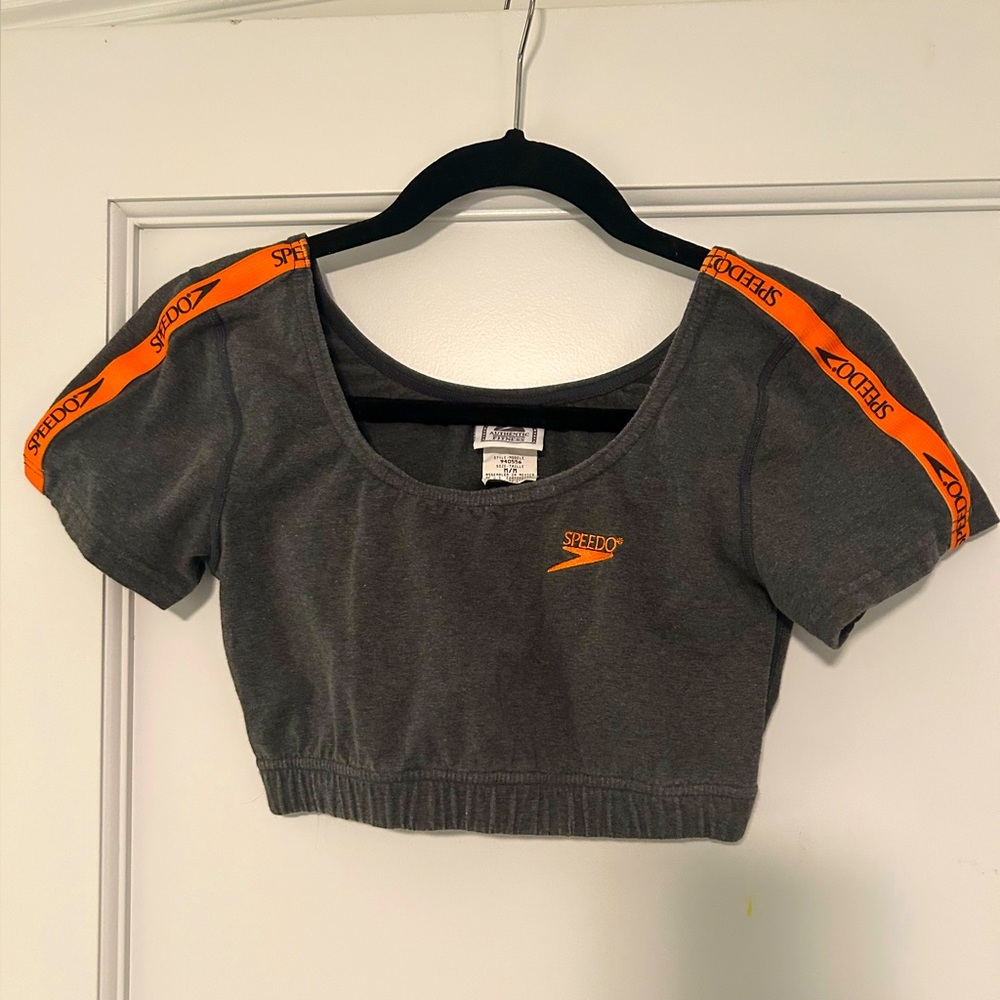 Speedo size M vintage crop athletic top.